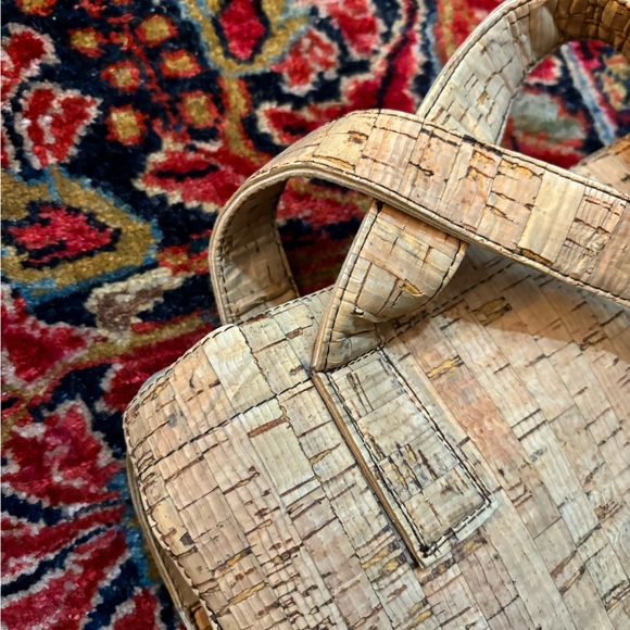 1970s Vintage Cork Tote and Clutch, Made in Spain, Pankin International - Picture 3 of 6